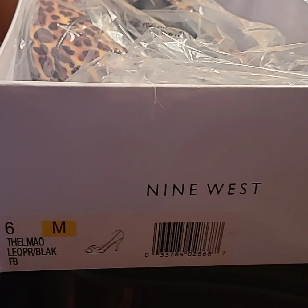Nine West Leopard Print Peep-Toe Heels - Brown & Black